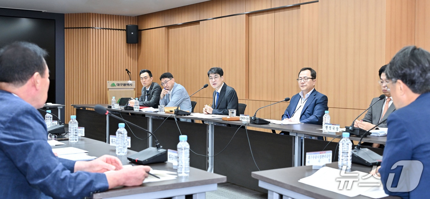김정기 대구시장 권한대행 행정부시장이 22일 대구시 동인청사에서 산하기관장 회의를 주재하고 있다. (대구시 제공. 재판매 및 DB 금지) 2025.9.22/뉴스1