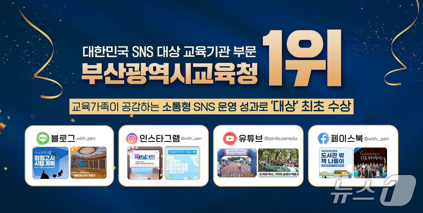 부산교육청 ‘대한민국 sns 대상’ 수상. (부산시교육청 제공. 재판매 및 DB 금지)