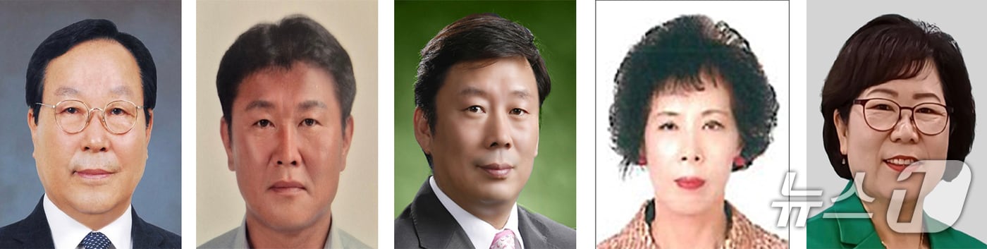 대덕구민대상 수상자. 왼쪽부터 지역경제 부문 수상자 박희원, 지역발전 부문 수상자 현승호, 교육문화체육 부문 수상자 신익수, 사회복지 부문 수상자 송병월, 도시환경 부문 수상자 김미자.(대덕구 제공. 재판매 및 DB금지)/뉴스1