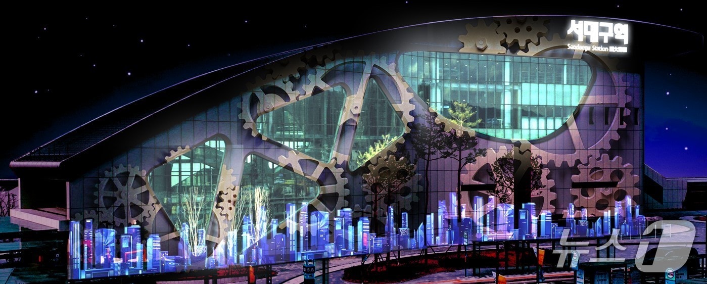 대구 서구는 오는 10월4일까지 서대구역 1번 출구에 미디어아트 전시를 진행한다.(대구 서구 제공.재판매 및 DB 금지)