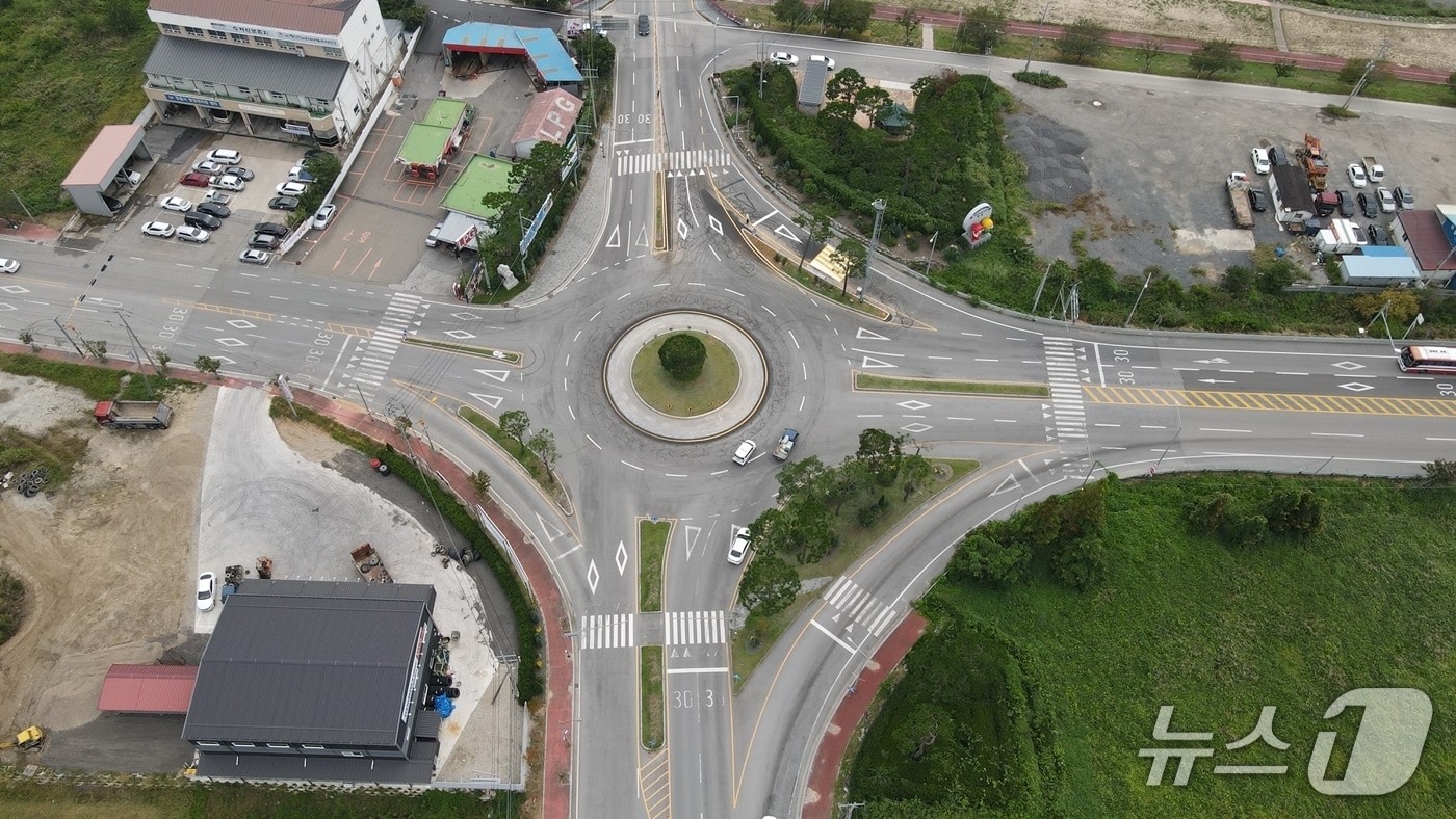 전북 정읍시 정읍IC 회전교차로 전경.(정읍시 제공. 재판매 및 DB금지)/뉴스1
