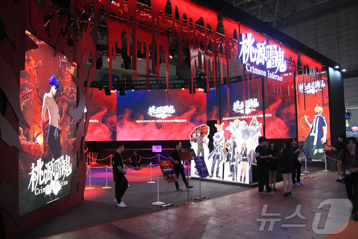 컴투스가 일본 지바현 마쿠하리 멧세에서 열린 도쿄게임쇼(TGS)에 신작 '도원암귀 크림슨 인페르노'를 출품했다. 사진은 지난 25일 TGS 현장에 설치된 컴투스 현장 부스.2025.9.26 ⓒ 뉴스1 김민재 기자