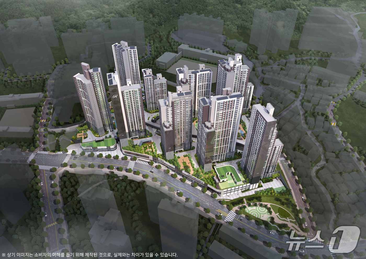 현대건설, 부산 '힐스테이트 사직아시아드' 모델하우스 26일 개관 - 뉴스1