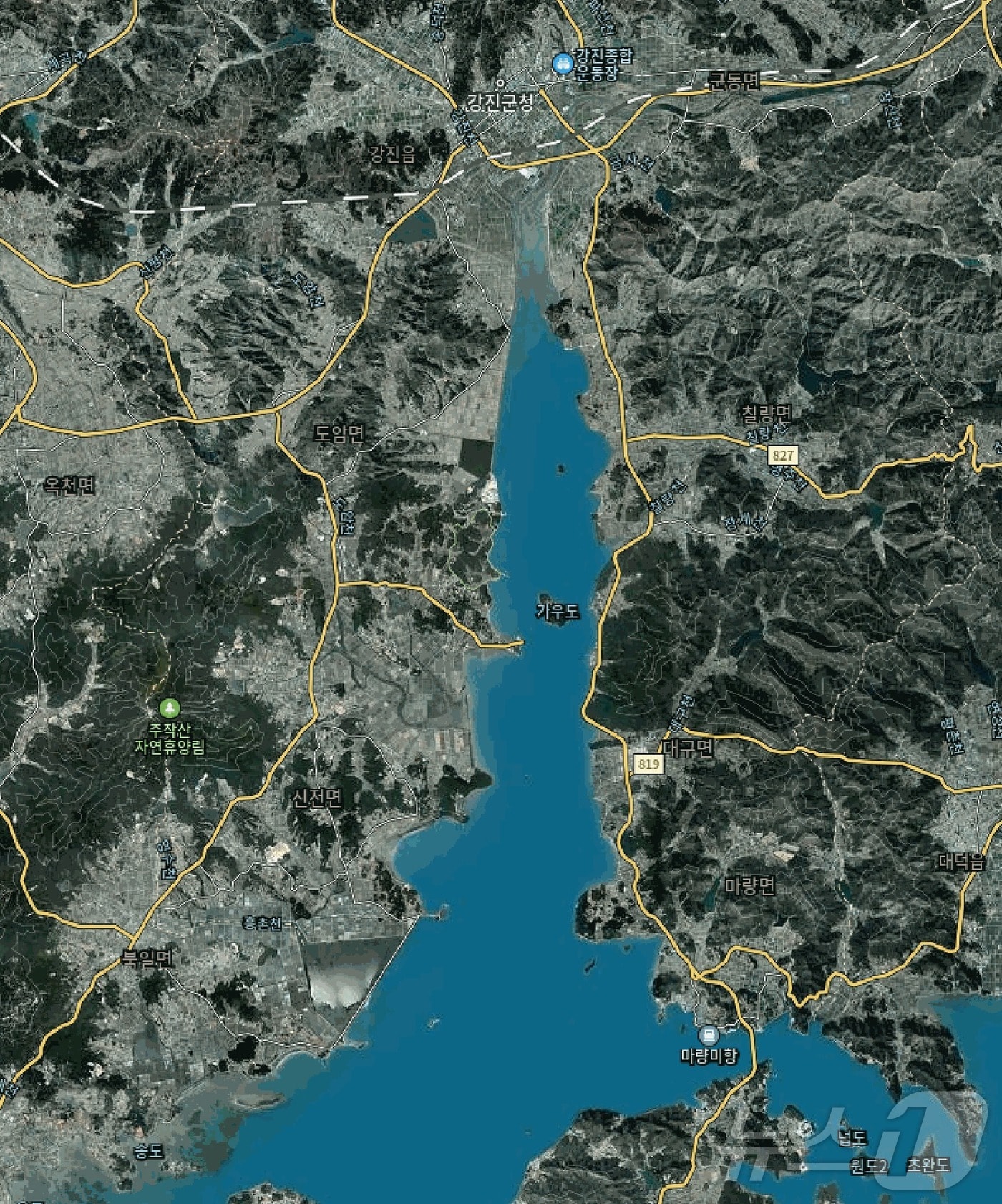 강진만 지도.(카카오맵 캡쳐)2025.9.26/뉴스1