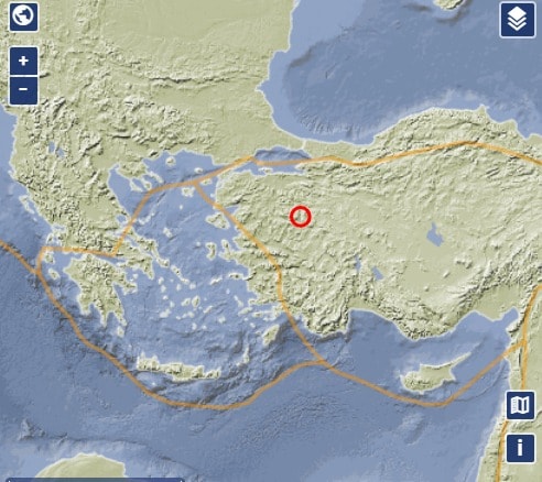 28일(현지시간) 튀르키예에서 규모 5.0의 지진이 발생했다. <출처=독일 지질학 연구센터(GFZ) 홈페이지 갈무리>