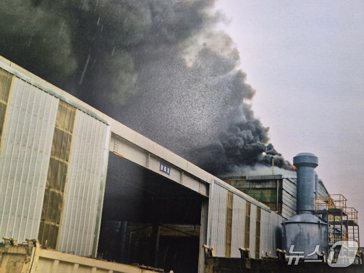  공주 정안면 사료 공장 화재 현장. (공주소방서 제공, 재판매 및 DB금지) / 뉴스1