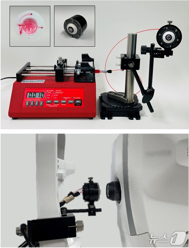망막 모사 안구 팬텀의 적용 예시(표준연 제공) /뉴스1
