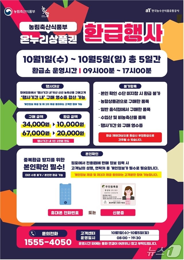 전통시장 농축산물 할인 행사 포스터.&#40;부산시 제공. 재판매 및 DB금지&#41;