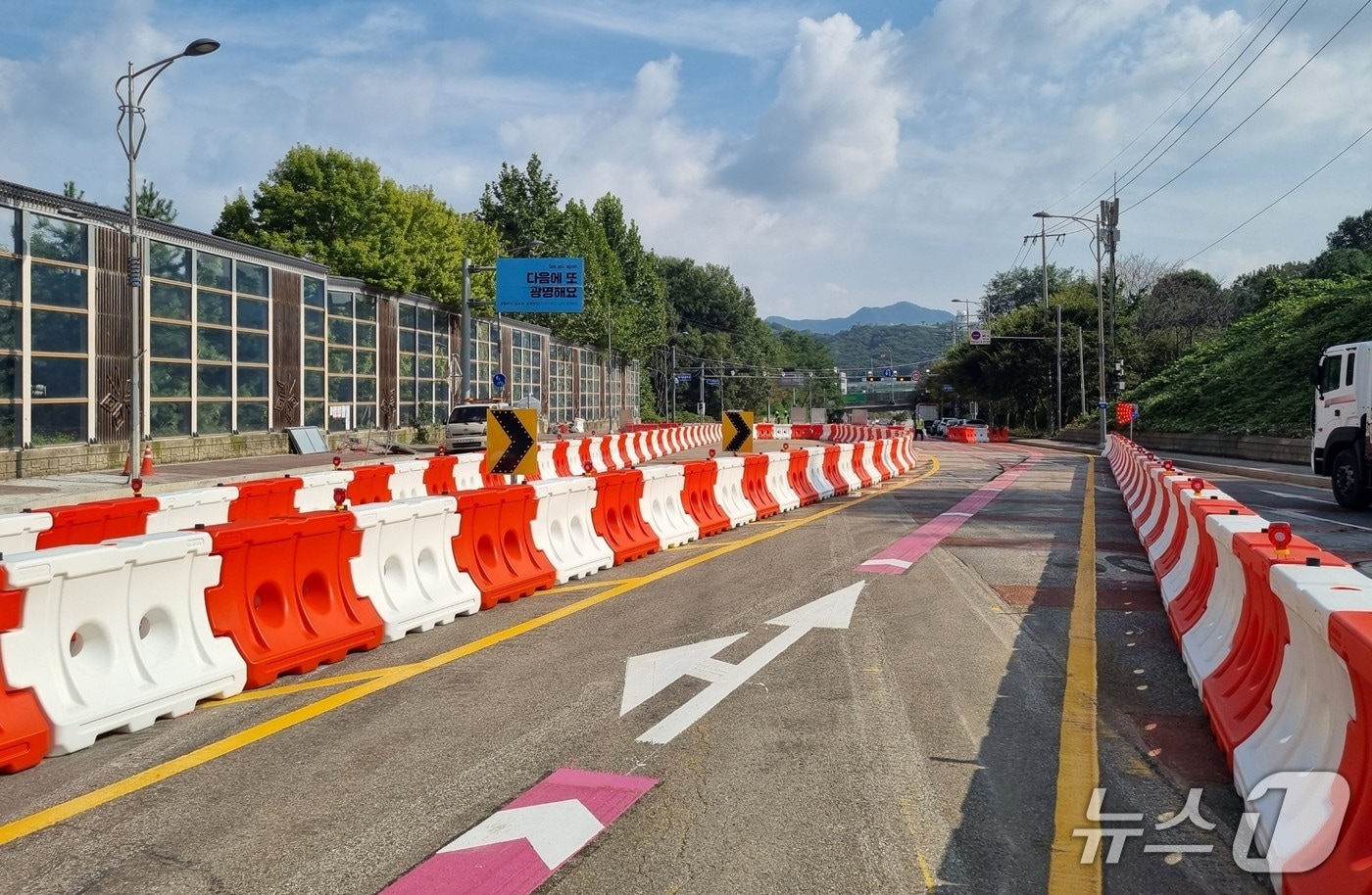 &#39;신안산선 복선전철 공사 붕괴 사고&#39; 구간 도로.&#40;광명시 제공&#41;