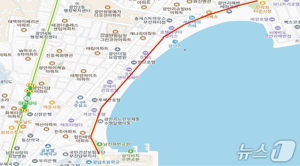 현수막 없는 청정거리 지정 위치도.(부산시 제공. 재판매 및 DB금지)