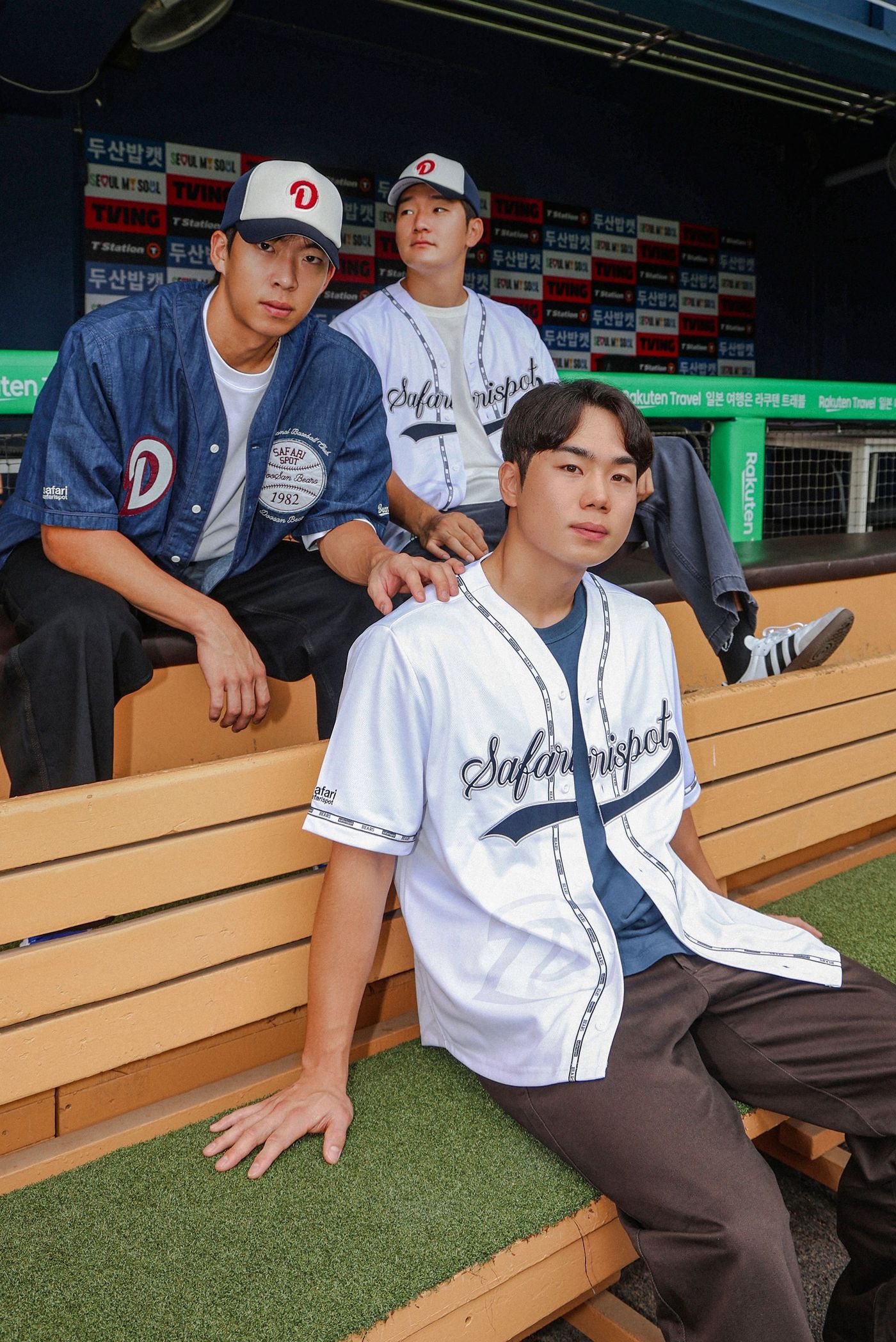 두산 베어스가 패션 브랜드 '사파리스팟(Safarispot)'과 협업 상품을 8일 출시한다.(두산 베어스 제공)