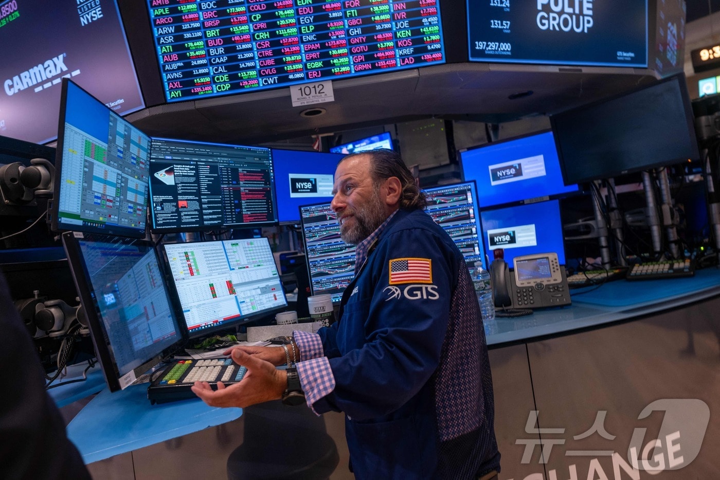 미증시의 한 트레이더. ⓒ AFP=뉴스1