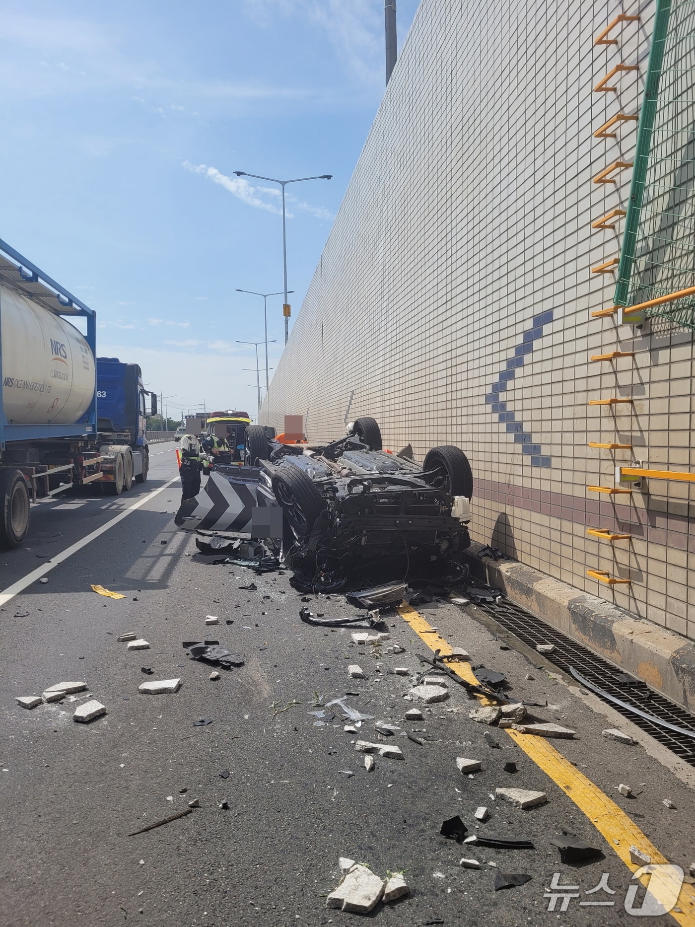 사고차량.(부산 강서경찰서 제공. 재판매 및 DB 금지)