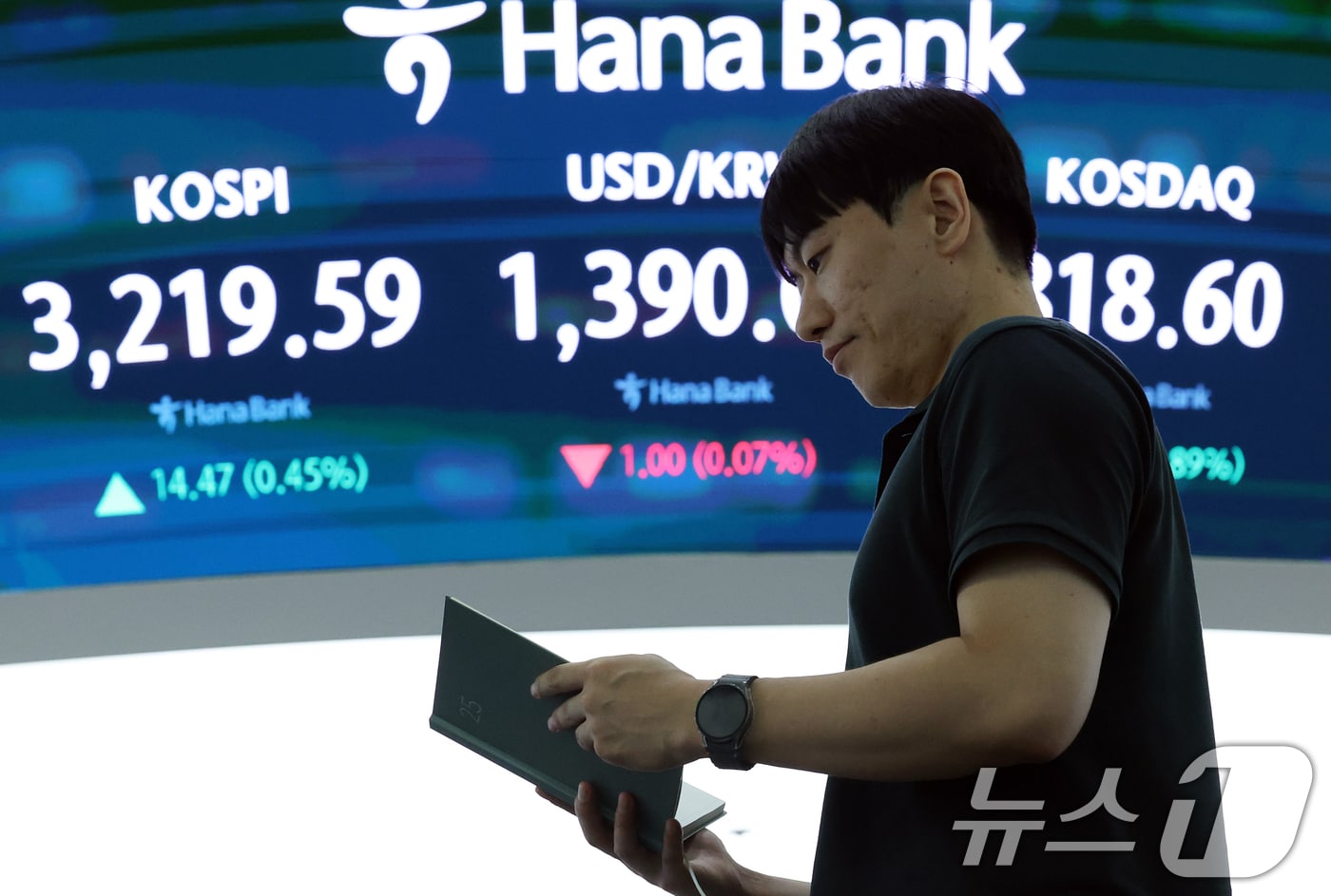 서울 중구 하나은행 본점 딜링룸. /뉴스1 ⓒ News1