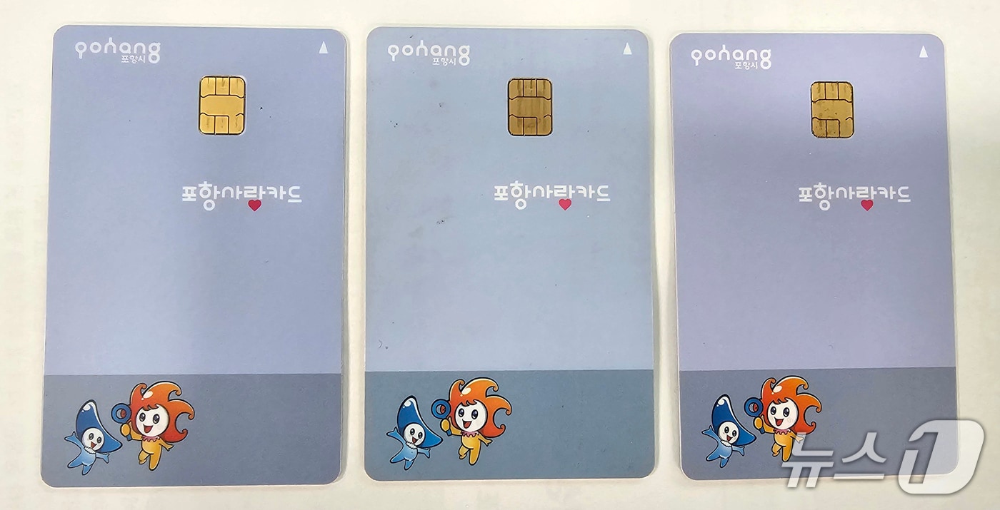 민생회복 소비쿠폰이 충전된 포항사랑카드.2025.9.9/뉴스1 최창호 기자