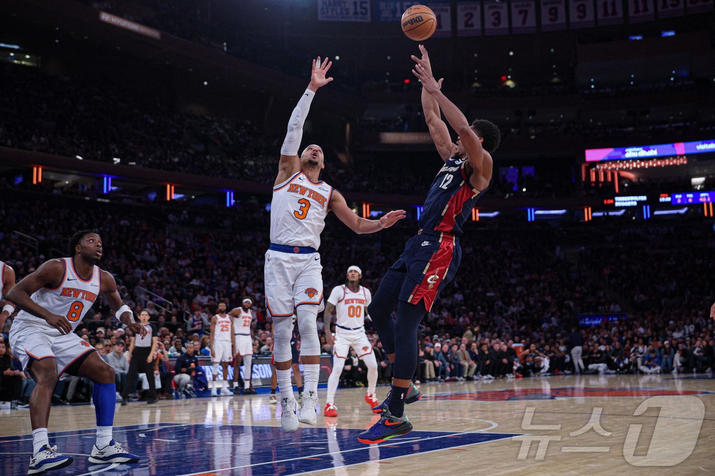 지난달 25일(현지시간) 열린 2025-26 NBA 뉴욕 닉스와 클리블랜드 캐벌리어스의 경기 장면. ⓒ 로이터=뉴스1
