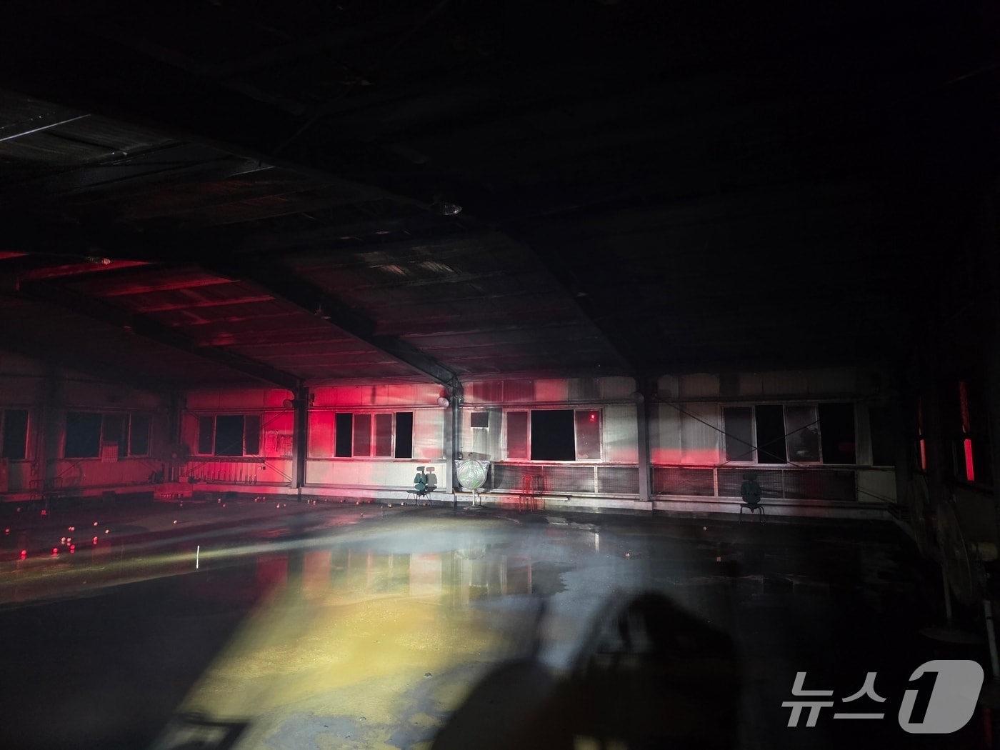 논산 노성면 게이트볼장 화재 현장. (논산소방서 제공, 재판매 및 DB금지) / 뉴스1