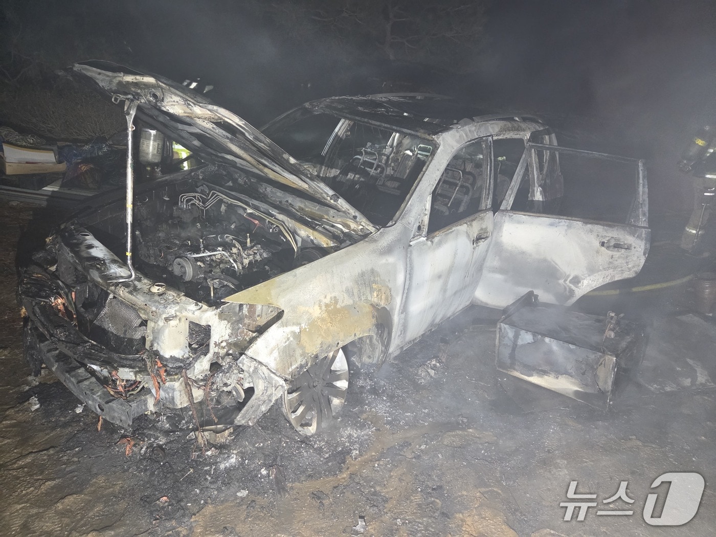  천안 동남구 목천읍 농막 화재 현장. (천안동남소방서 제공, 재판매 및 DB금지) / 뉴스1