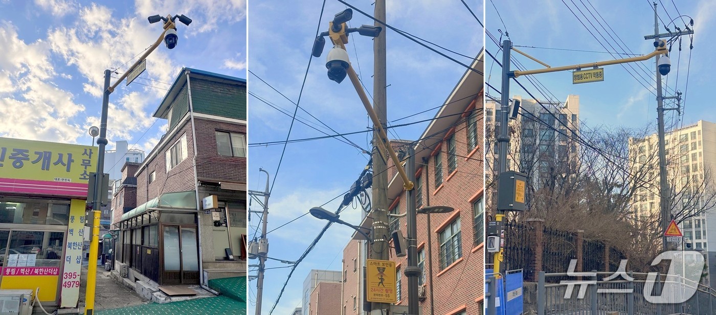 서대문구가 학교 인근 통학로 9곳에 방범용 CCTV 설치 완료한 모습