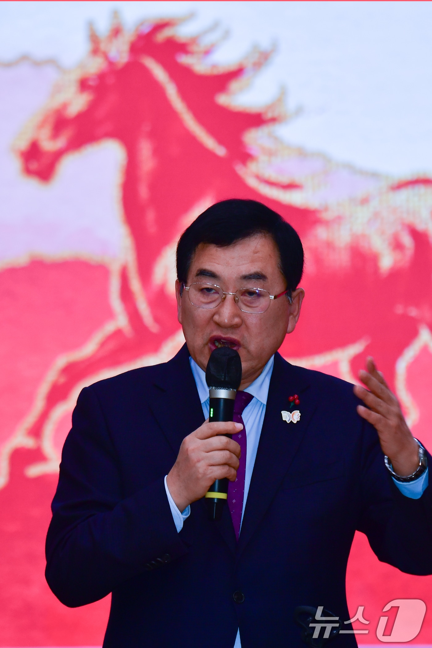 주낙영 경북 경주시장이 13일 시청에서 가진 기자간담회에서 인사말을 하고 있다. 2026.1.13/뉴스1 ⓒ News1 최창호 기자