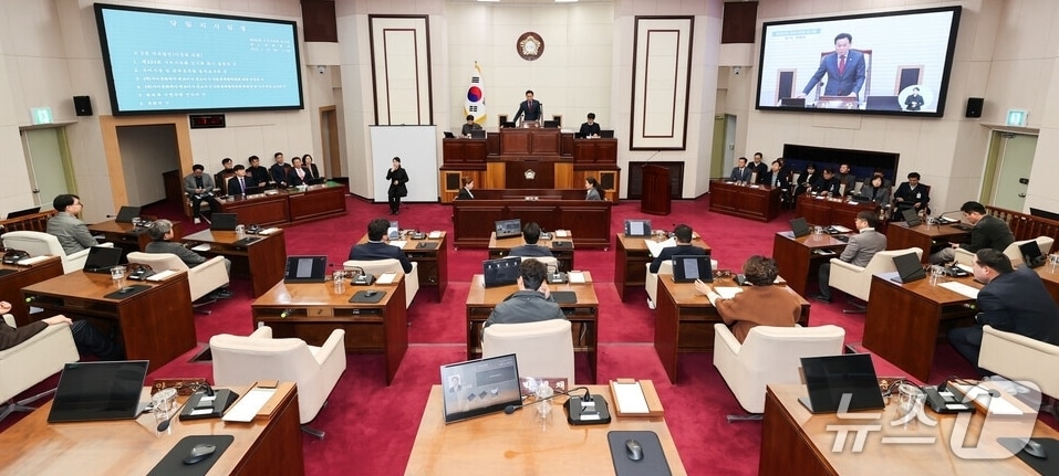 13일 열린 구미시의회 임시회 모습.(구미시의회 제공. 재판매 및 DB금지)/뉴스1