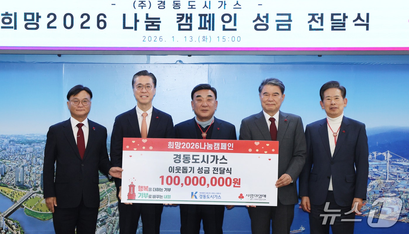 13일 울산시청 시장실에서 이웃돕기 성금 전달식이 열리고 있다. (울산시 제공. 재판매 및 DB 금지) /뉴스1