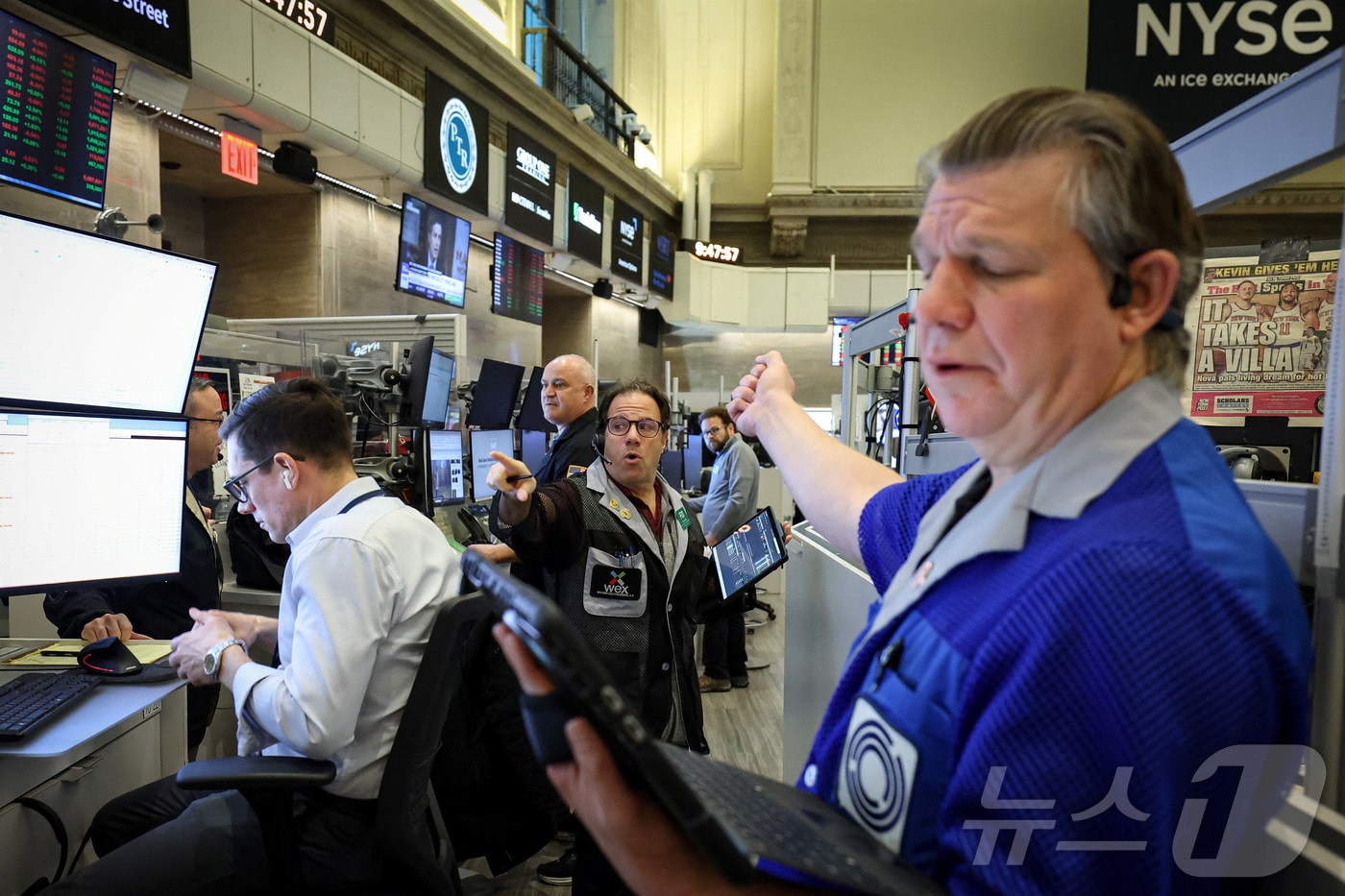 뉴욕증권거래소 트레이더들 ⓒ 로이터=뉴스1