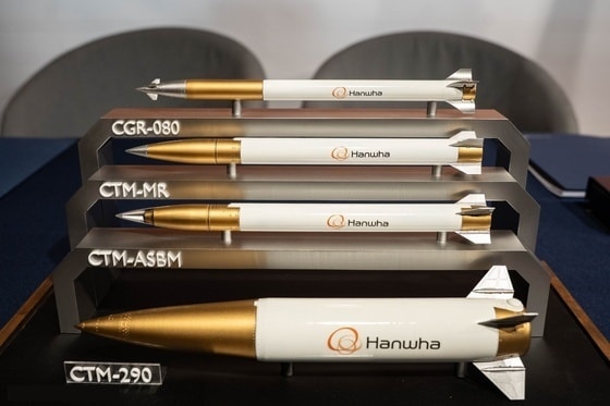 다연장로켓 천무 유도미사일. (한화에어로스페이스 제공) 