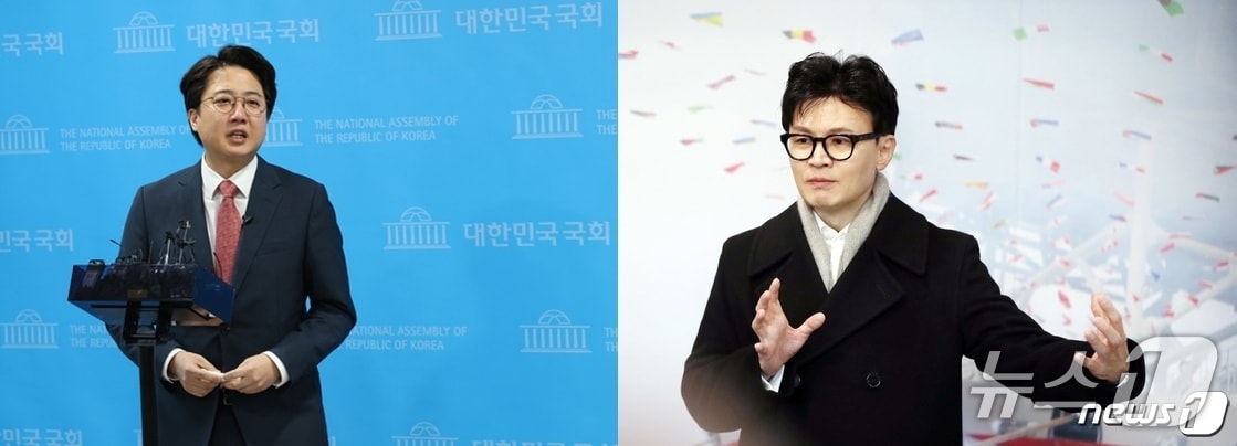 이준석 개혁신당 대표와 한동훈 전 국민의힘 대표. ⓒ 뉴스1 DB 