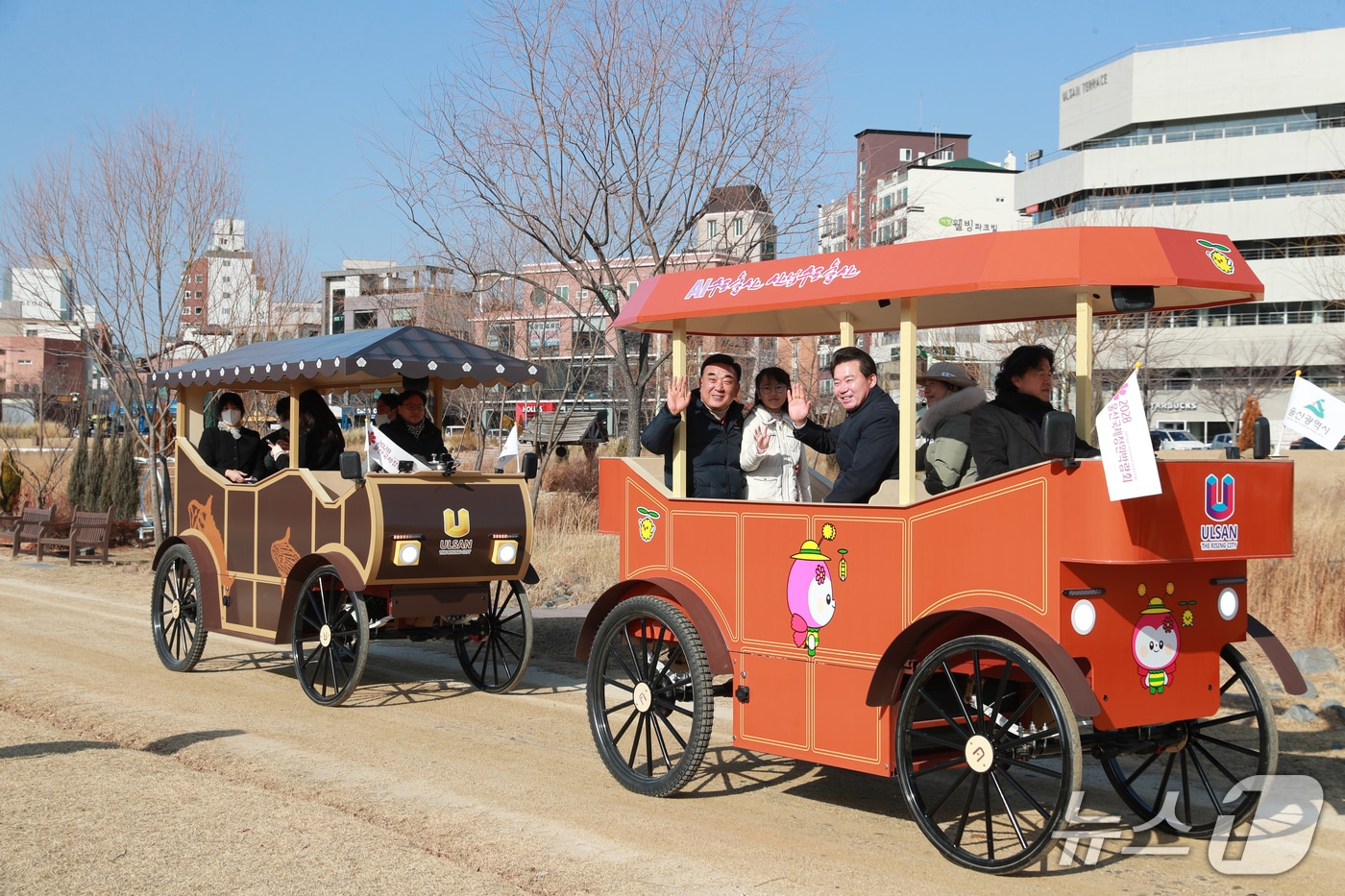 14일 울산 중구 태화강 국가정원 일대에서 울산 마차 시승회가 열리고 있다. (울산시 제공. 재판매 및 DB 금지) /뉴스1