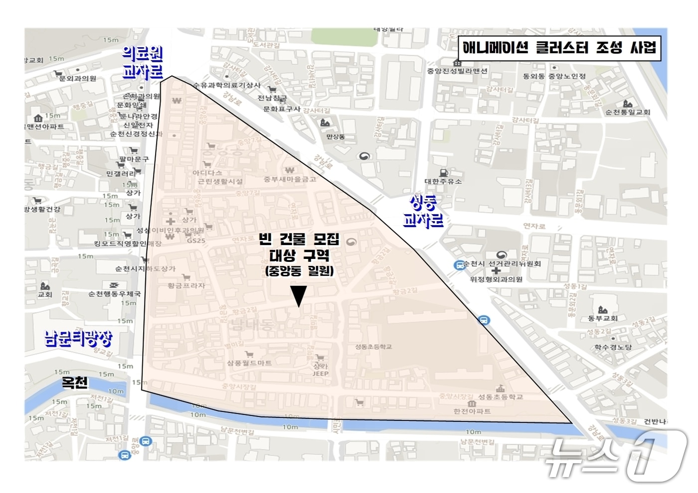 순천시가 모집하는 원도심 빈건물 구역도. (순천시 제공. 재판매 및 DB금지)