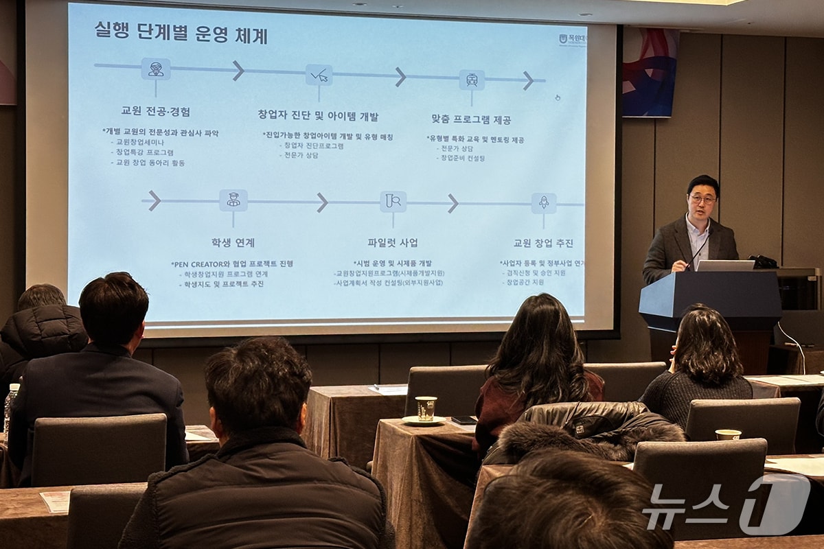 대전 유성구 인터시티호텔에서 열린 ‘2025 목원대학교 교원 창업 세미나’ 모습. (목원대 제공.재판매 및 DB금지)/뉴스1
