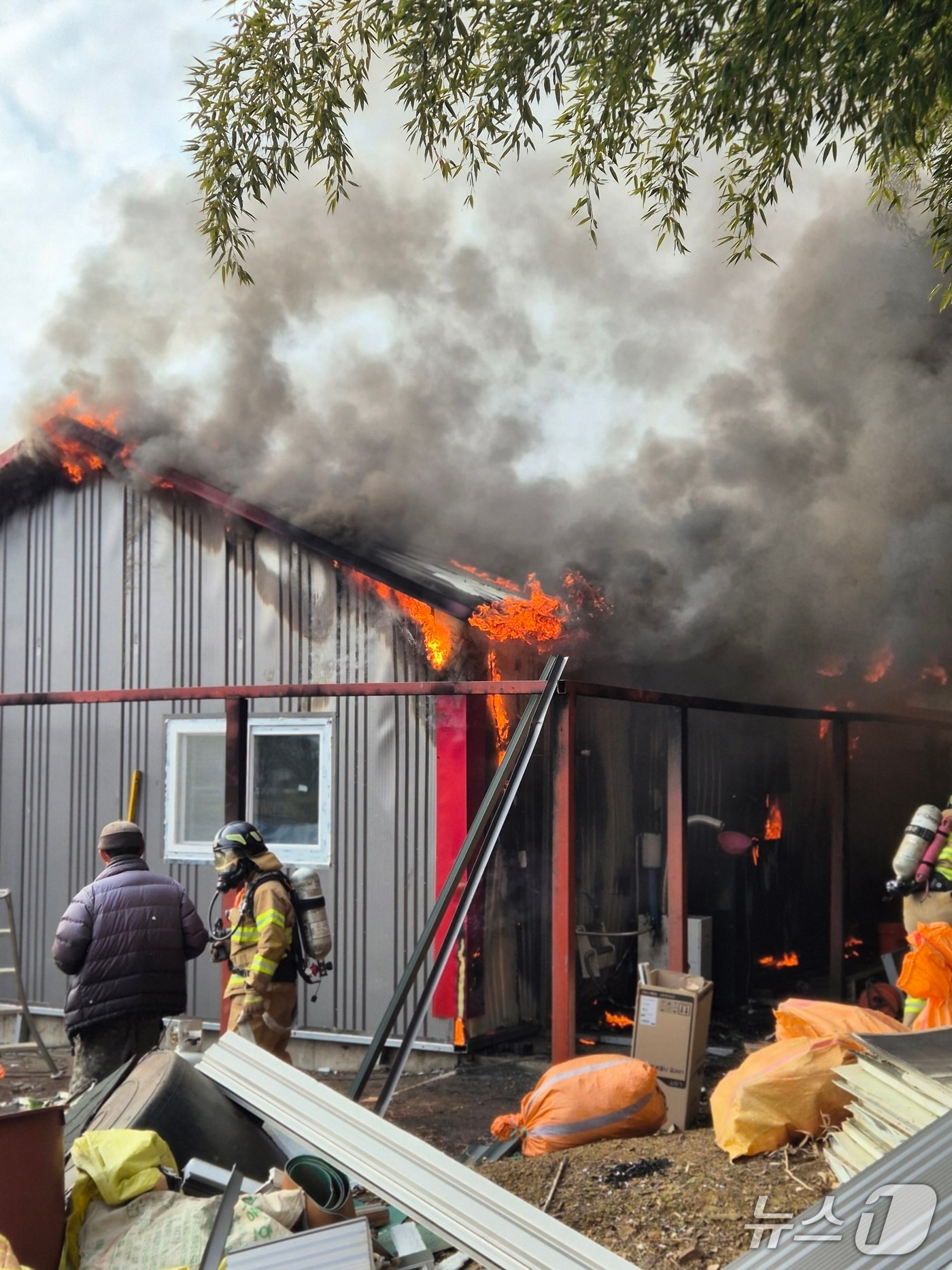 금산군 진산면 교촌리 주택 화재 현장. (금산소방서 제공, 재판매 및 DB금지) / 뉴스1 