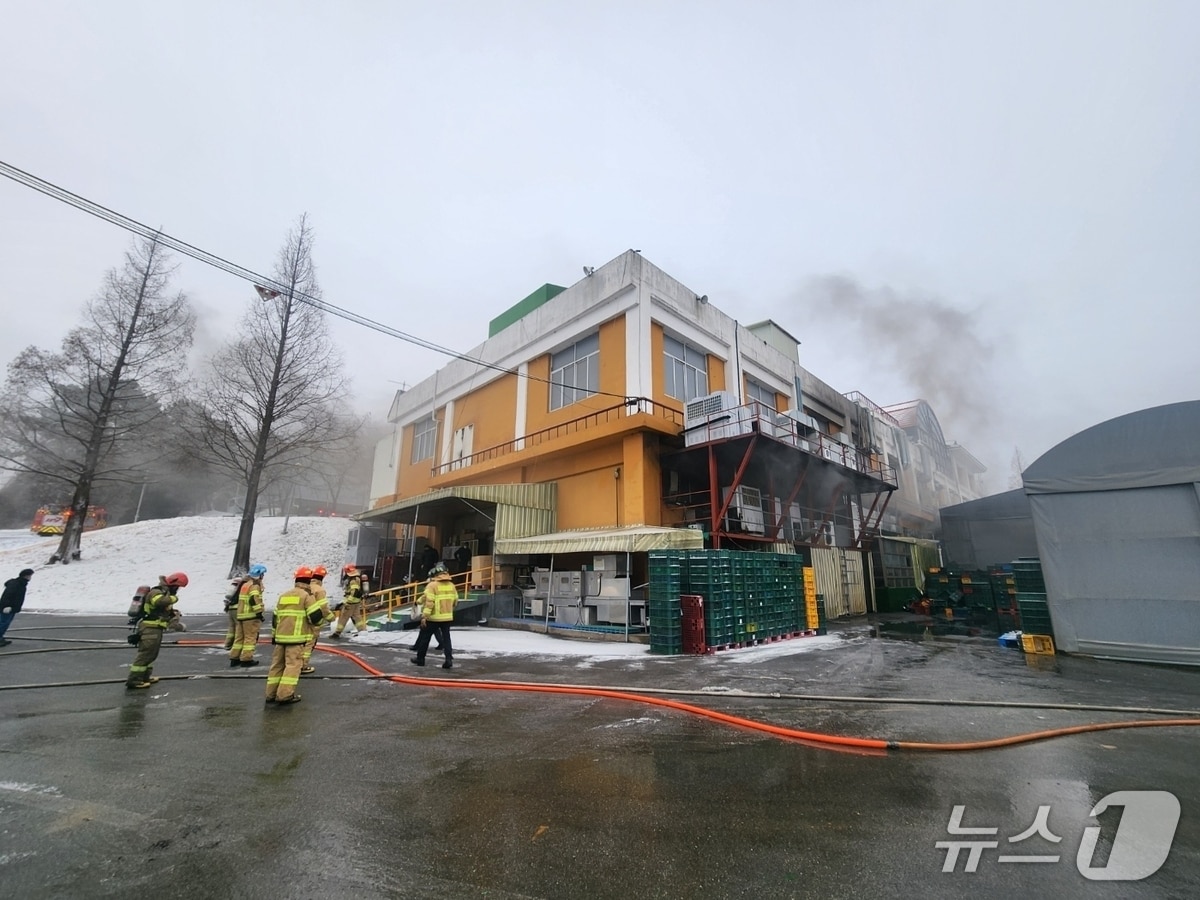 서산 고북면 정자리 식품공장 화재 현장. (서산시 제공, 재판매 및 DB금지) / 뉴스1