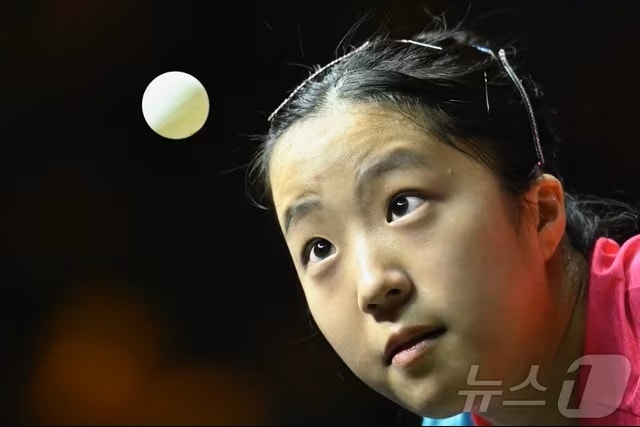  한국 여자 탁구 에이스 신유빈(대한항공).ⓒ AFP=뉴스1 ⓒ News1 안은나 기자
