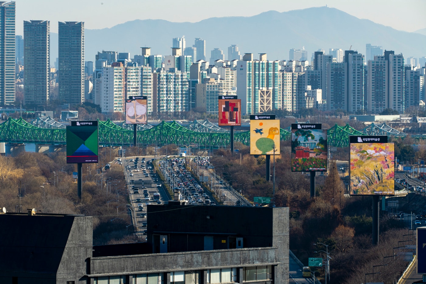 MMCA_도로위미술관, 올림픽대로 강남방향 (국립현대미술관 제공)