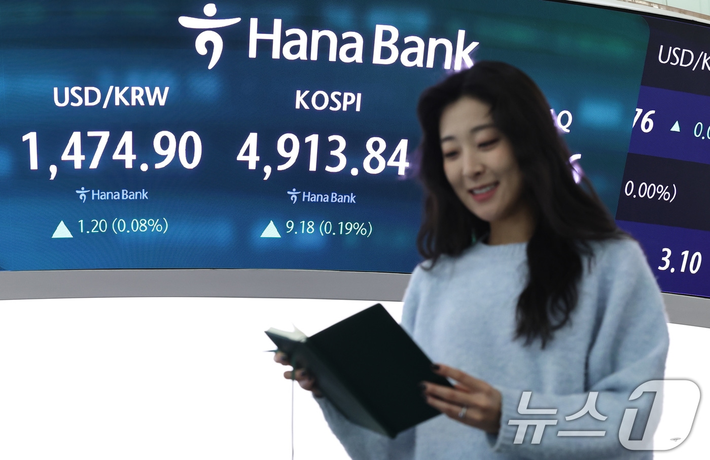 20일 오전 서울 중구 하나은행 본점 딜링룸. 2026.1.20/뉴스1 ⓒ News1 구윤성 기자