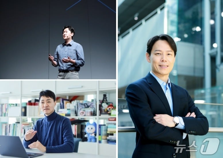 네이버 김광현  CDO(왼쪽 위부터 시계방향으로) 황순배 CRO, 유봉석 CHRO (네이버 제공)/뉴스1
