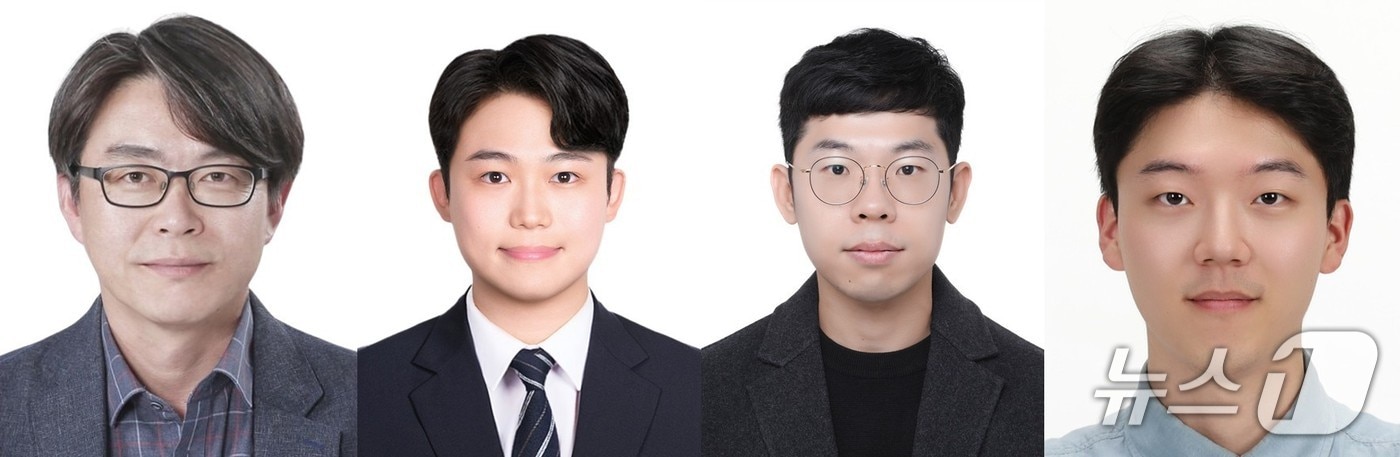 (좌측부터) UNIST 고현협 교수, 이승재 연구원, 이영오 박사, 박철홍 연구원(UNIST 제공. 재판매 및 DB금지)/뉴스1