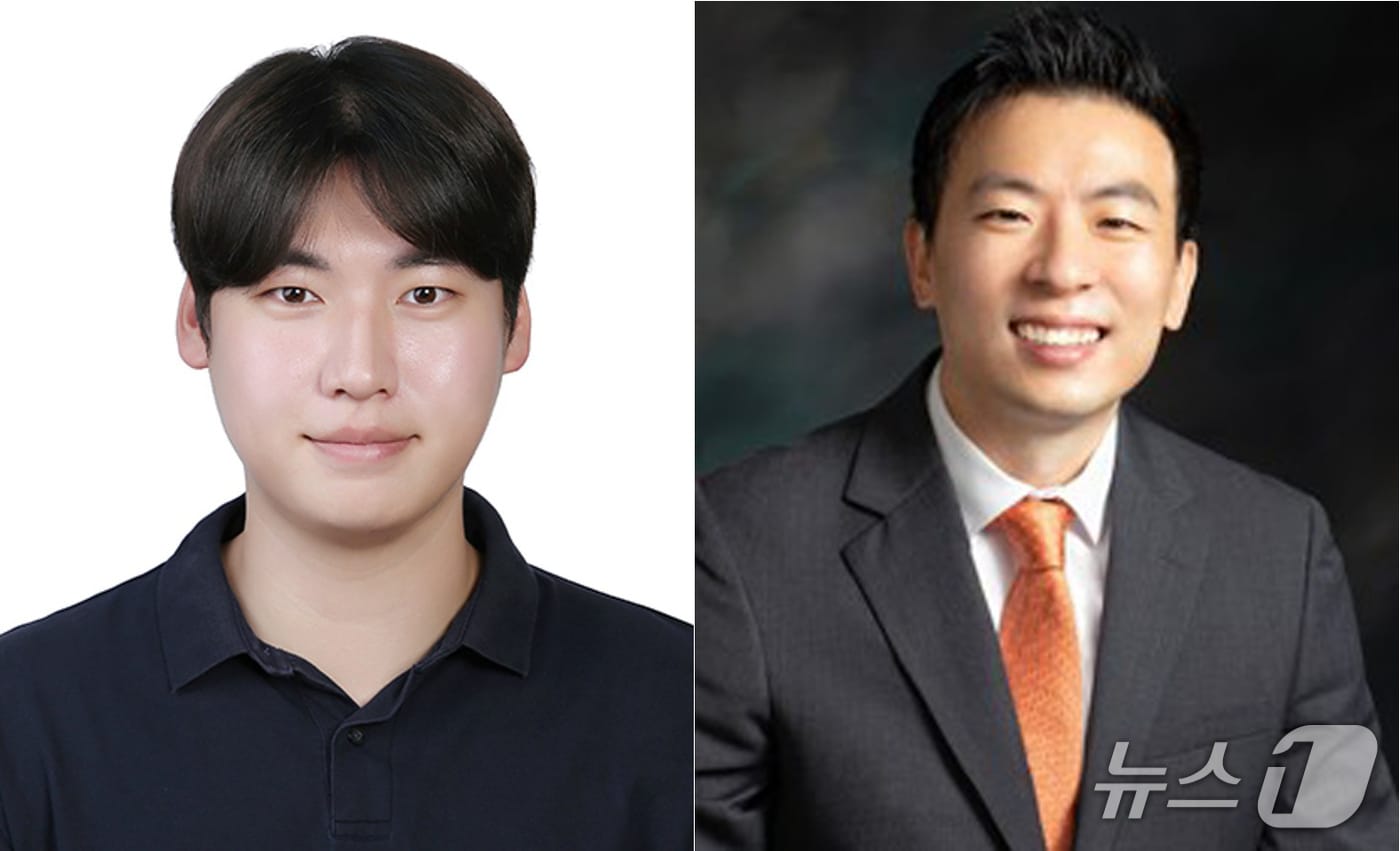 포스텍 전자전기공학과 통합과정 이동섭(오른쪽) 씨가 국내에서 최초로 국제전기전자공학회 전피 분과 IEEE가 수여하는 2025 IEEE AP-S(IEEE AP-S Fellowship Program)프로그램 수상자로 선정됐다. 오른쪽은 홍원빈 지도교수.(포스텍 제공, 재판매 및 DB금지) 2026.1.21/뉴스1