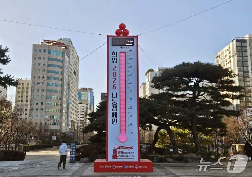 사랑의 온도탑 (인천사회복지공동모금회 제공.재판매 및 DB금지)