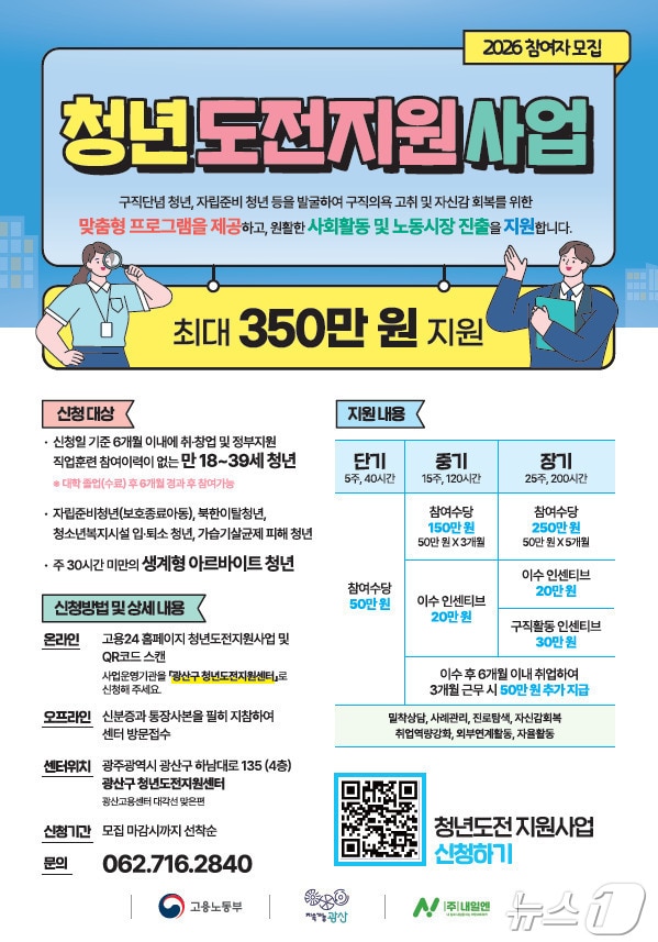 광주 광산구 청년도전지원사업 포스터. (광산구 제공. 재판매 및 DB 금지)