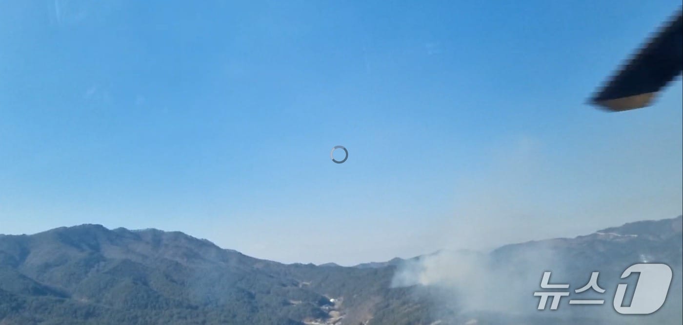 23일 낮 12시29분쯤 경북 봉화군 재산면의 한 야산에서 산불이 나 산림 당국이 진화 중이다.(산림청 제공. 재판매 및 DB금지)