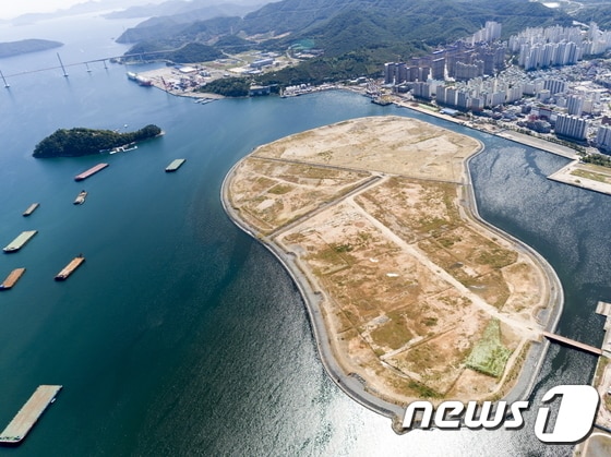 마산해양신도시 건설현장 전경(창원시 제공.재판매 및 DB금지)