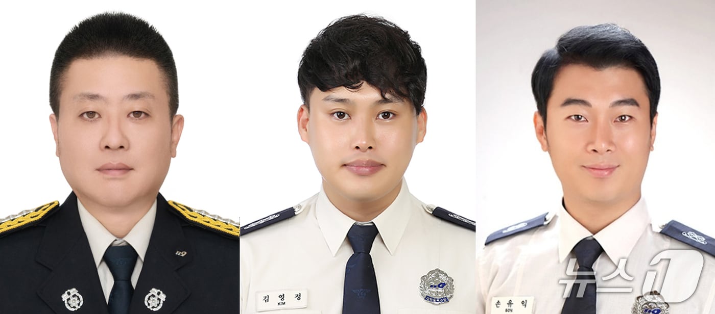 경북 영덕소방서 조지형, 김영정, 손유익 소방관. (영덕소방서제공, 재판매 및 DB금지) 2026.1.24/뉴스1 