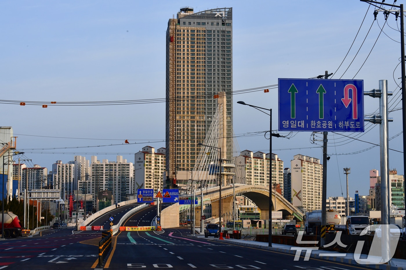 오는 30일로 예정됐던 경북 포항 해오름대교의 임시 개통이 2월2일로 연기됐다. 2026.1.26/뉴스1 ⓒ News1 최창호 기자