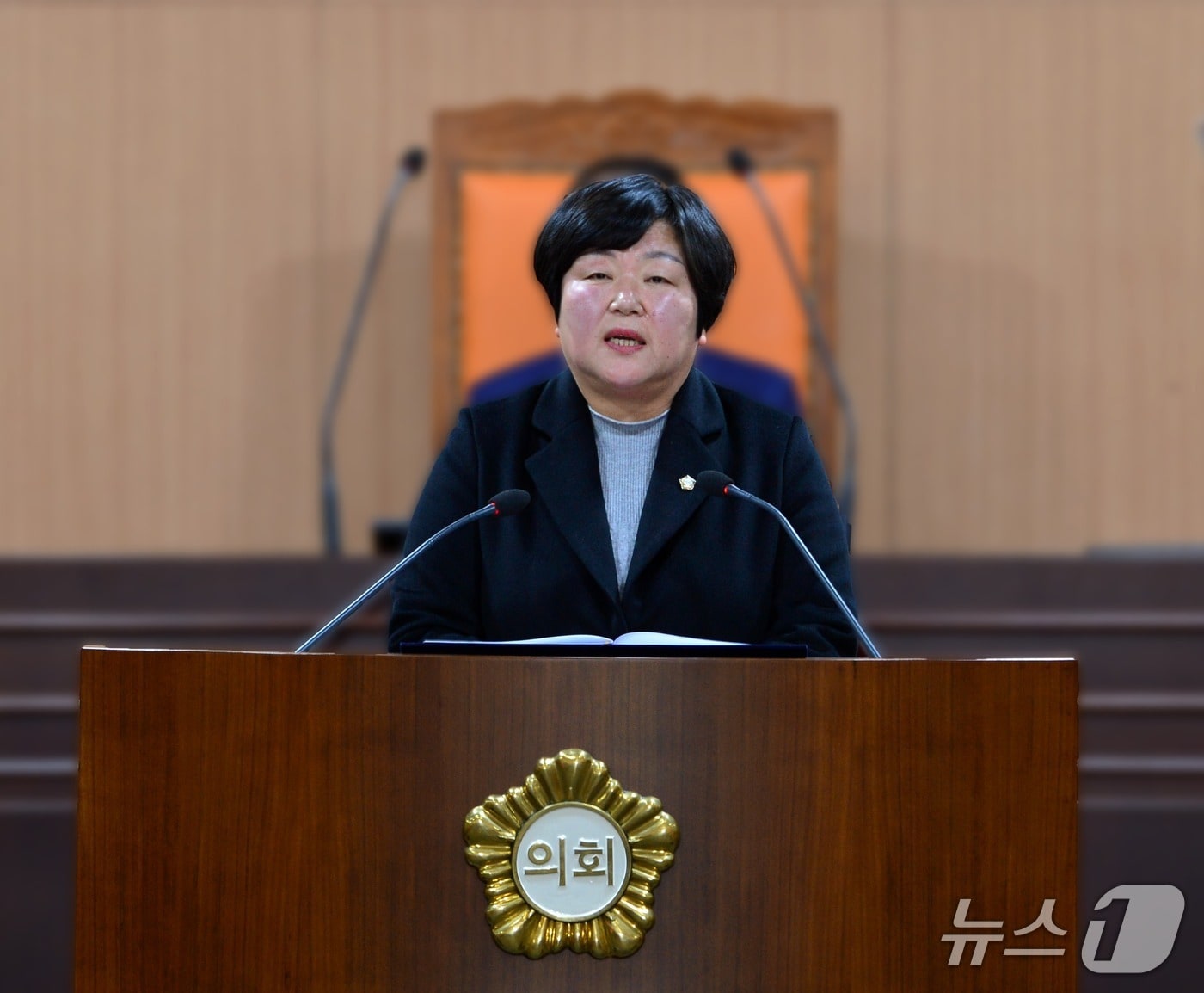 손혜진 광주 북구의원이 26일 제308회 임시회 제1차 본회의에서 5분 자유발언하고 있다.(광주 북구의회 제공. 재판매 및 DB 금지)