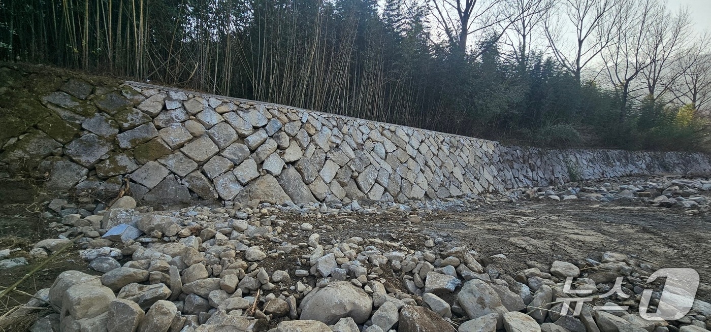 산청군 산청읍 내리 지곡사 소하천 재해 복구 사업(산청군 제공. 재판매 및 DB금지)