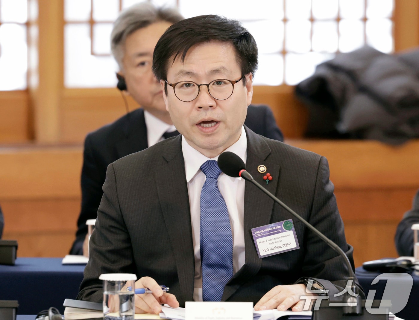 여한구 산업통상부 통상교섭본부장이 28일 청와대에서 열린 외국인투자기업 간담회에서 외국인투자 지원 정책을 발표하고 있다. 2026.1.28 ⓒ 뉴스1 이재명 기자