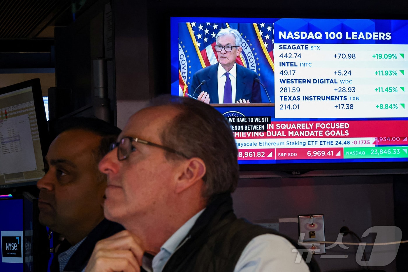 미증시 트레이더들. ⓒ 로이터=뉴스1